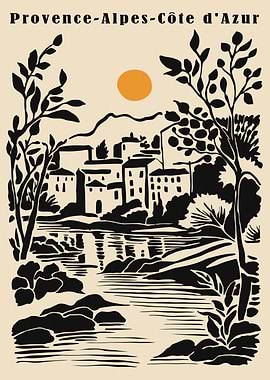 Provence-Alpes-Côte d'Azur Illustration