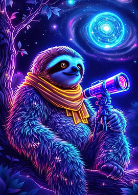 Cosmic Sloth Astronomer