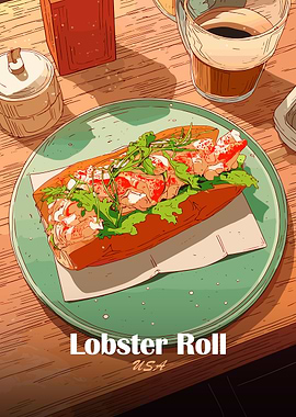 Lobster Roll Illustration
