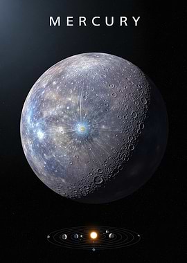 Planet Mercury in Space