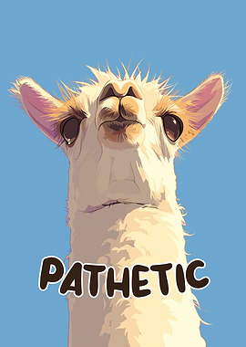 Pathetic Llama Looking Down