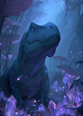 Tyrannosaurus Rex Crystal Forest