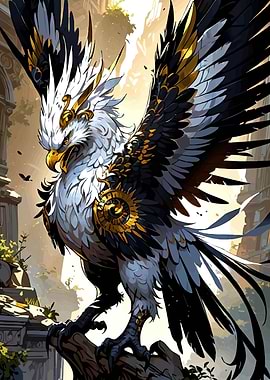 Majestic Griffin Perched Ledge