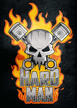 Hard Man Skull and Pistons