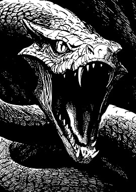Aggressive Snake Illustration