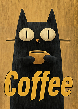 Coffee Cat Illustration