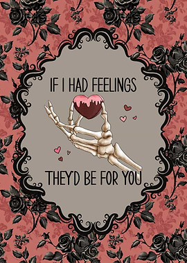 Skeleton Hand with Heart Valentine's Day