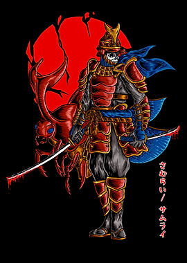 Samurai Warrior with Beetle Companion