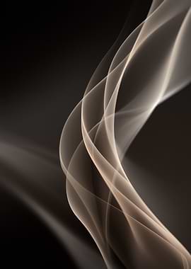 Abstract Smoke Waves on Dark Background
