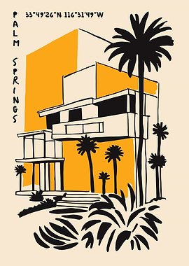 Palm Springs Architecture Illustration