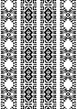 Vertical Stripe Tribal Diamond Pattern