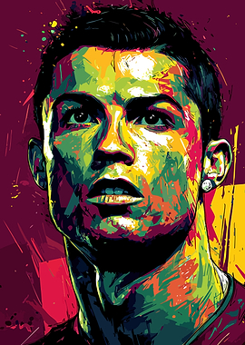 Cristiano Ronaldo Pop Art Portrait