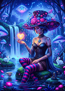 Enchanting Forest Witch with Heart