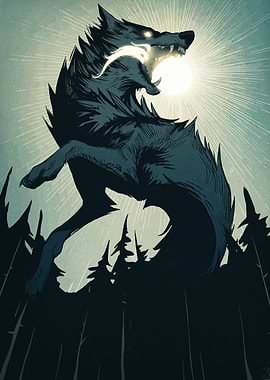 Wolf in the Moonlight