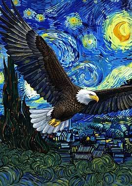 Eagle Van Gogh's Starry Night