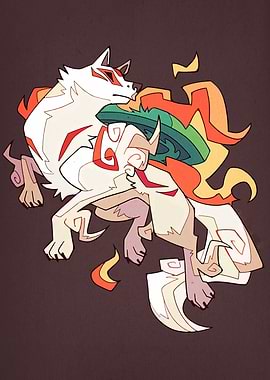Okami Amaterasu Digital Art