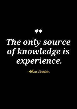 Knowledge is Experience - Einstein Quote