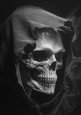 Grim Reaper Skull Portrait