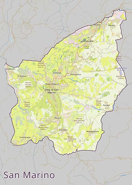 Detailed Map of San Marino