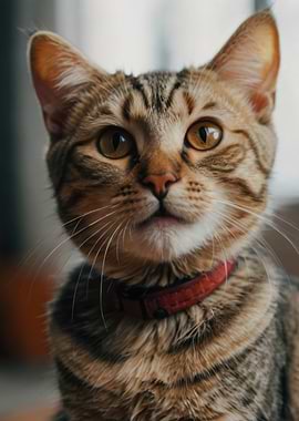 Portrait of a Brown Tabby Cat