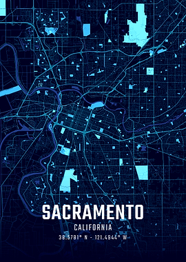 Sacramento Midnight City Map