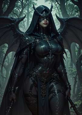 Winged Warrior in Forest