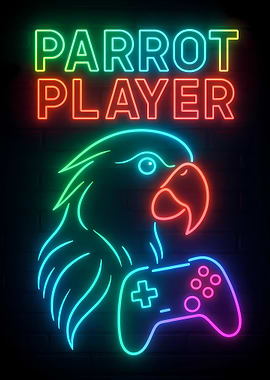 Parrot Player Neon Sign