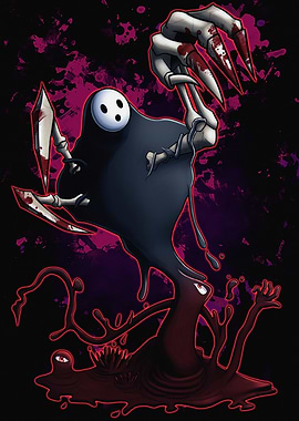 Creepy Character with Bloody Claws