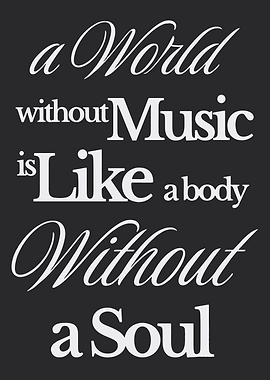 Music and Soul Typography Art