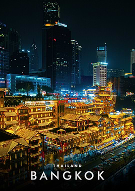 Bangkok, Thailand at Night