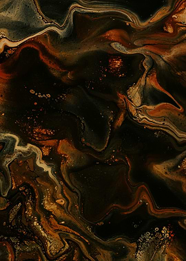Abstract Fluid Art in Earth Tones