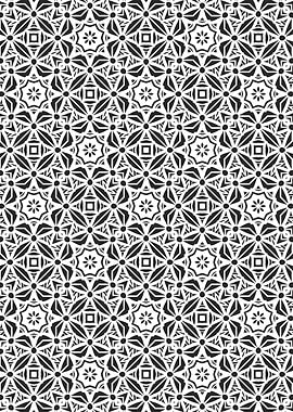 Ornamental Floral Tessellation Pattern