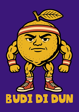 Muscular Lemon Cartoon Character
