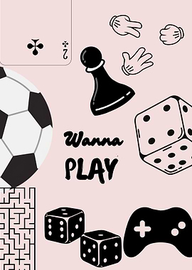 Wanna Play Game Elements Collage