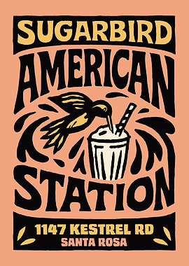 American Diner Retro Poster