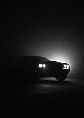 Dodge Challenger in the Dark