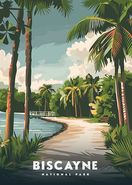 Biscayne National Park Travel Poster