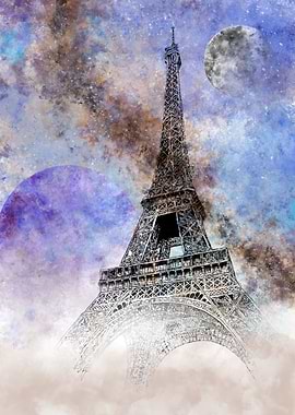 Eiffel Tower in Space