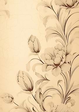 Floral Tulips and leaves