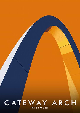 Gateway Arch Missouri Minimalist Poster