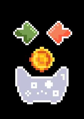 Pixel Art Clown Face