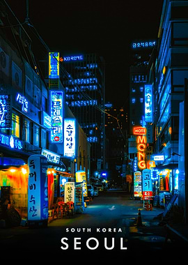 Seoul Street at Night