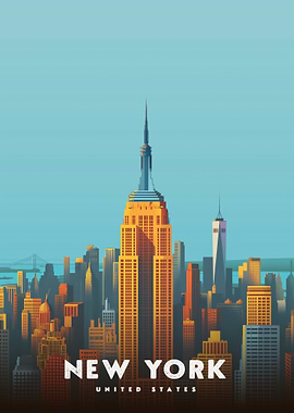 New York City Skyline Illustration