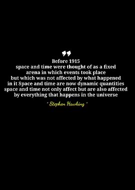 Stephen Hawking Quote on Space-Time