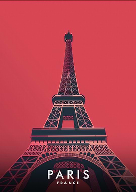 Eiffel Tower Paris France Minimalist