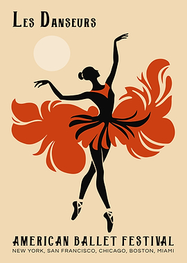 Les Danseurs: American Ballet Festival Poster