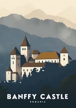 Banffy Castle, Romania Illustration
