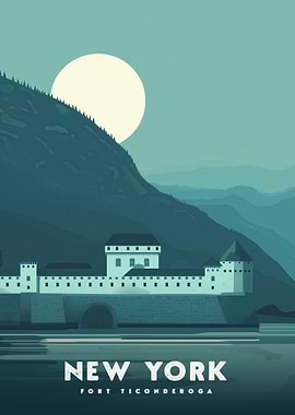 Fort Ticonderoga, New York Illustration