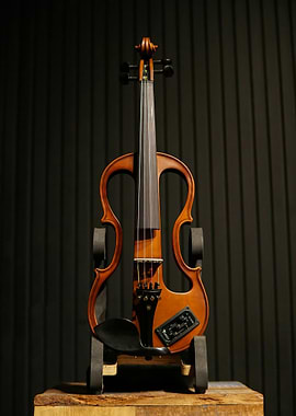 Electric Violin on Stand