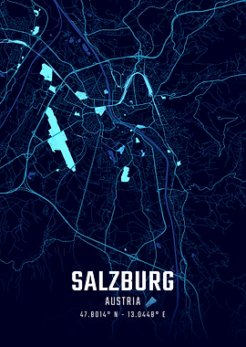 Salzburg Midnight City Map